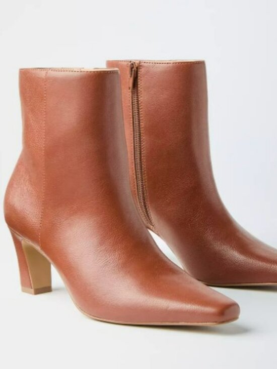 LOFT Shoes - ## ✨ LOFT Cognac Leather Square Toe Ankle Boots ✨